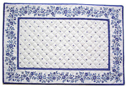 Provence Tea mat (Calisson Fleurette. white x blue) - Click Image to Close